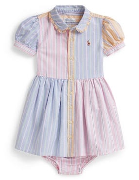 Vestido Polo Ralph Lauren manga globo para bebé niña