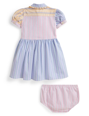 Vestido Polo Ralph Lauren manga globo para bebé niña