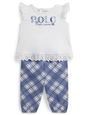 Conjunto Polo de algodón para bebé niña