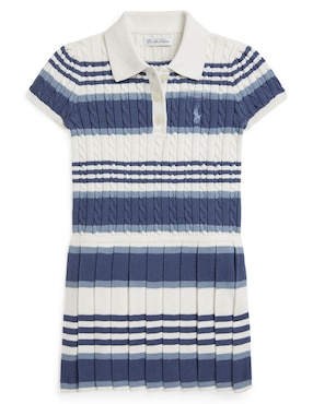 Vestido Polo Ralph Lauren manga cap para bebé niña