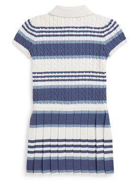 Vestido Polo Ralph Lauren manga cap para bebé niña