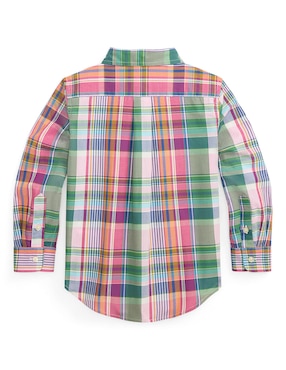 Camisa casual Polo Ralph Lauren de algodón manga larga para bebé niño