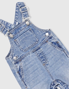 Overol pantalón Mon Caramel de mezclilla para bebé niño