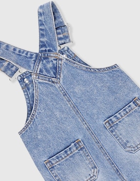 Overol pantalón Mon Caramel de mezclilla para bebé niño