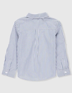 Camisa de vestir Mon Caramel de algodón manga larga para bebé niño
