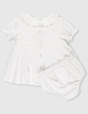 Vestido con calzón Mon Caramel manga globo para bebé niña
