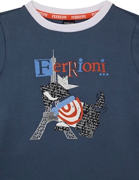 Playera Ferrioni Nesty manga corta para niño