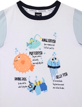 Playera Ferrioni Tani manga corta para bebé niño