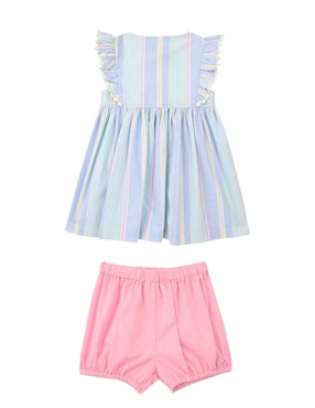 Conjunto vestido Ferrioni Maiko manga volantes para bebé niña