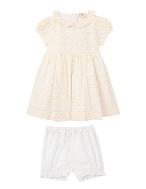 Vestido Ferrioni manga globo para bebé niña