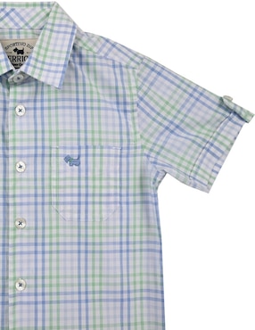 Camisa casual Ferrioni Hede de algodón manga corta para bebé niño