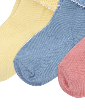 Set tobillo Polo Ralph Lauren de algodón para bebé niña 3 pares