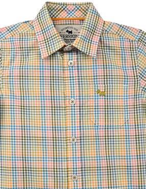 Camisa casual Ferrioni Rena de algodón manga corta para bebé niño