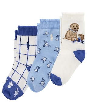 Set de calcetín Polo de algodón para bebé niña 3 pares