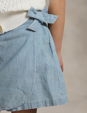 Falda short Polo de algodón para bebé niña