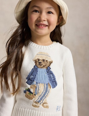 Suéter tejido Polo para bebé niña