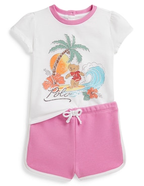 Conjunto Polo de algodón para bebé niña