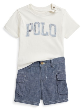 Conjunto Polo de algodón para bebé niño