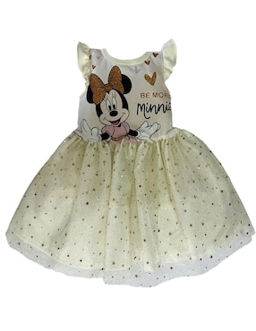 Vestido Disney Manga Volantes Para Niña