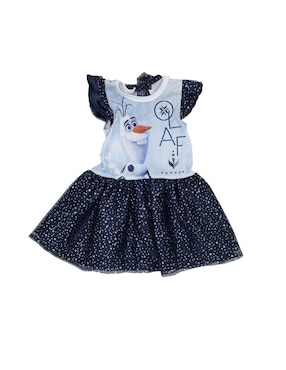 Vestido Olaf Frozen Disney Algodón Para Niña