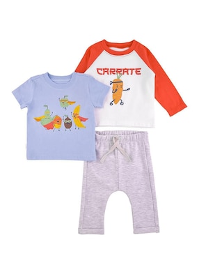 Conjunto Baby Creysi De Algodón Para Bebé Niño 3 Piezas