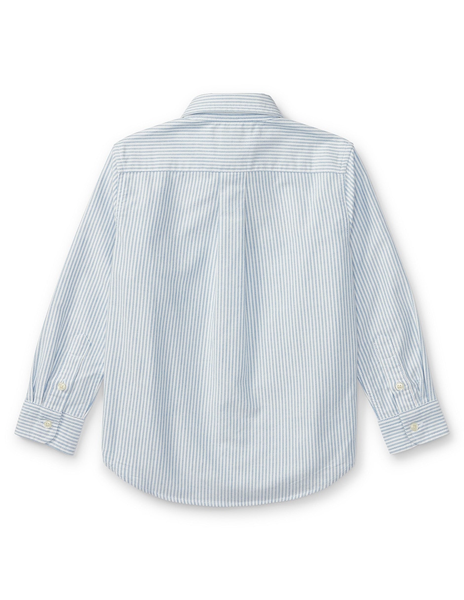 Camisa casual de algodón manga larga para niño 4