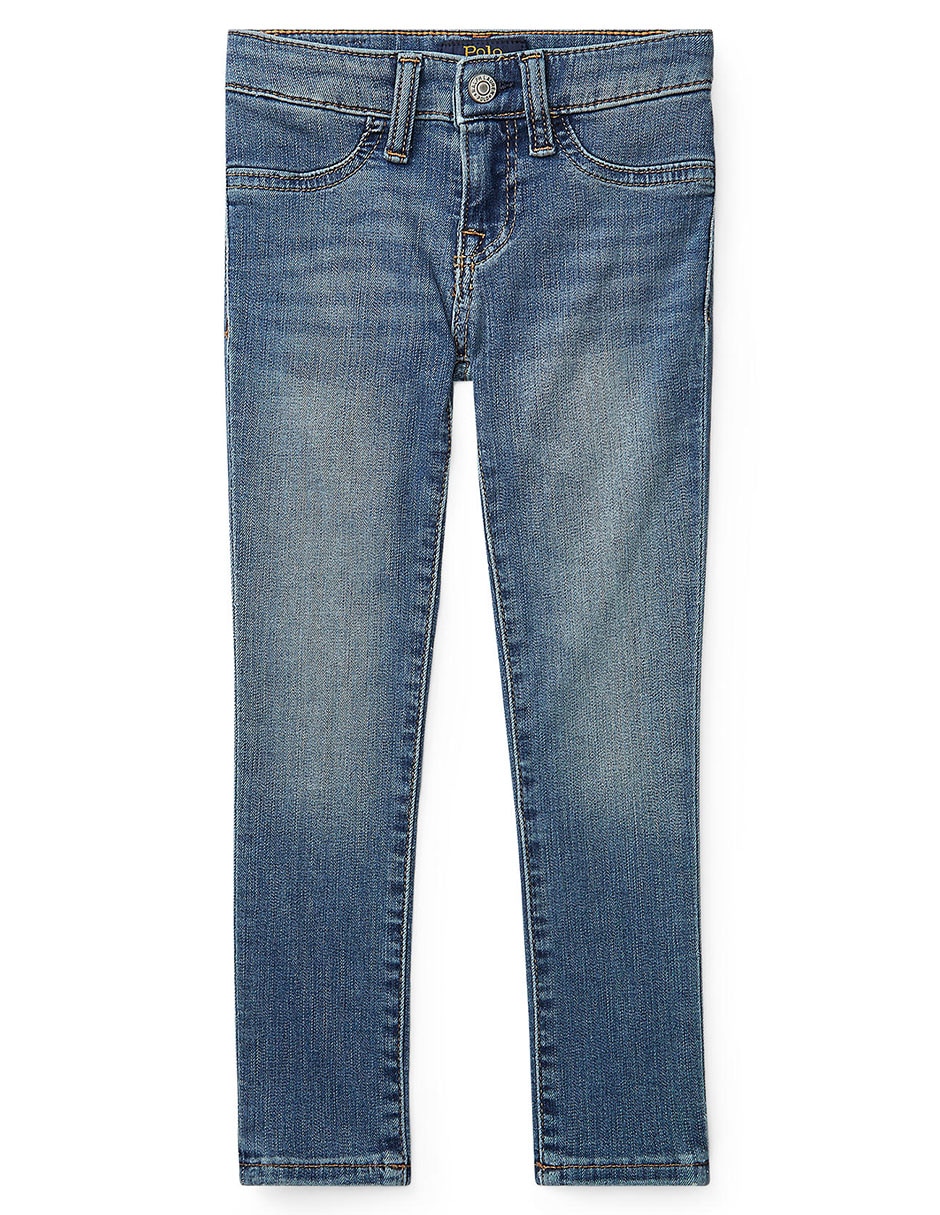 Jeans straight deslavado para niño