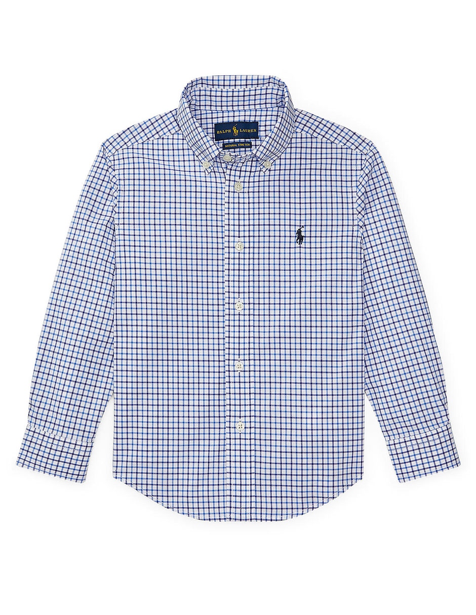 Camisa casual Ralph Lauren de algodón manga larga para niño Camisa casual Ralph Lauren de algodón manga larga para niño