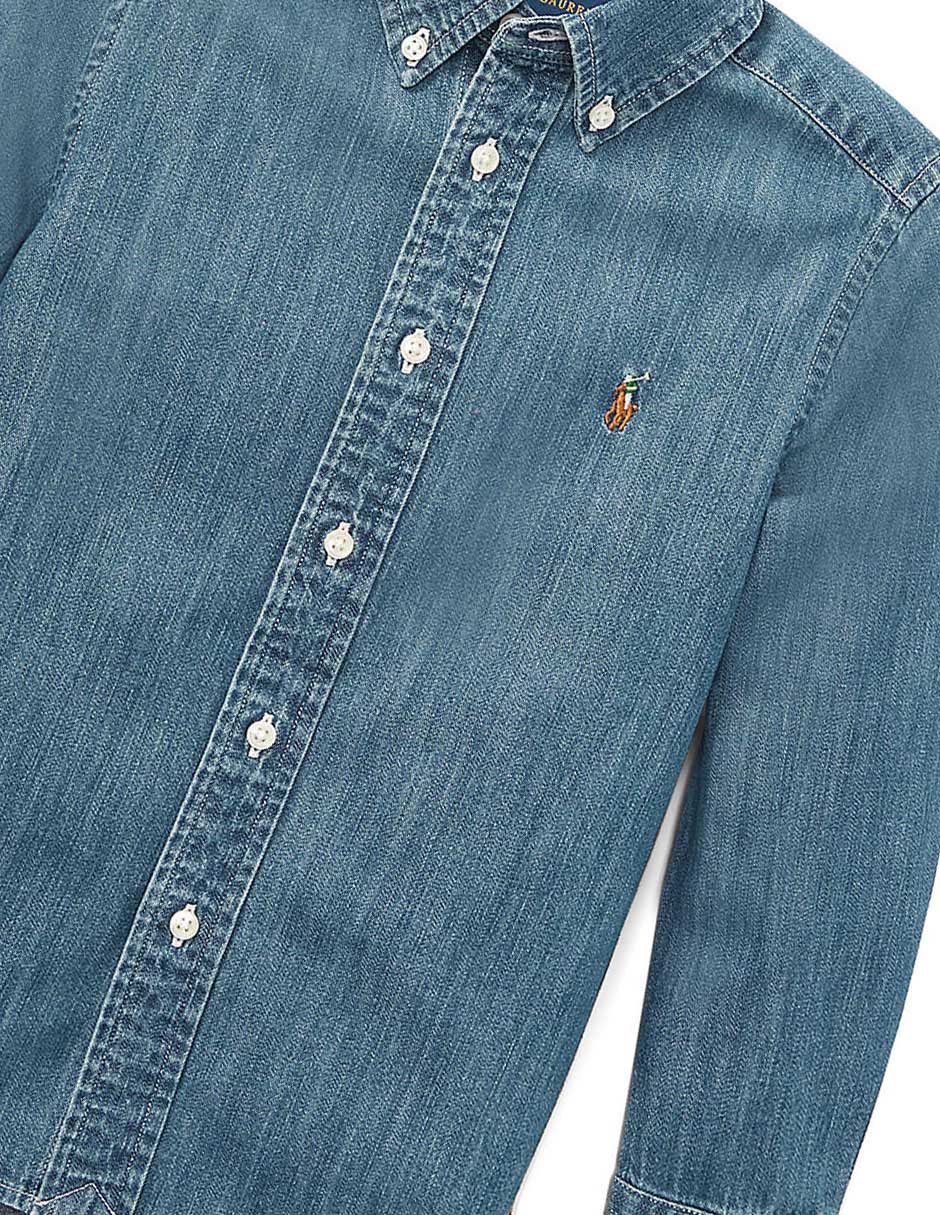 Camisa casual Ralph Lauren de algodón manga larga para niño 3