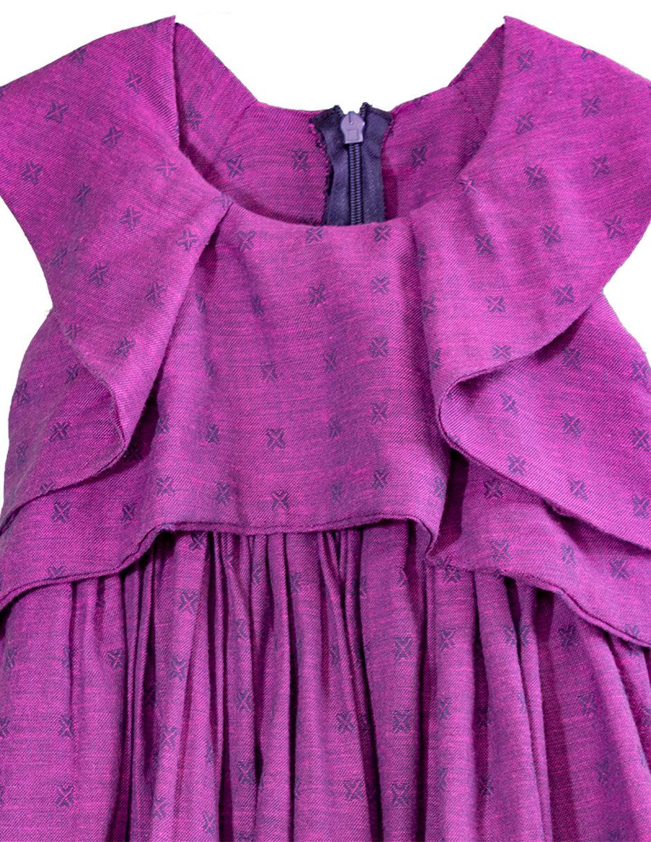 Vestido Carana manga ranglán con cierre para bebé