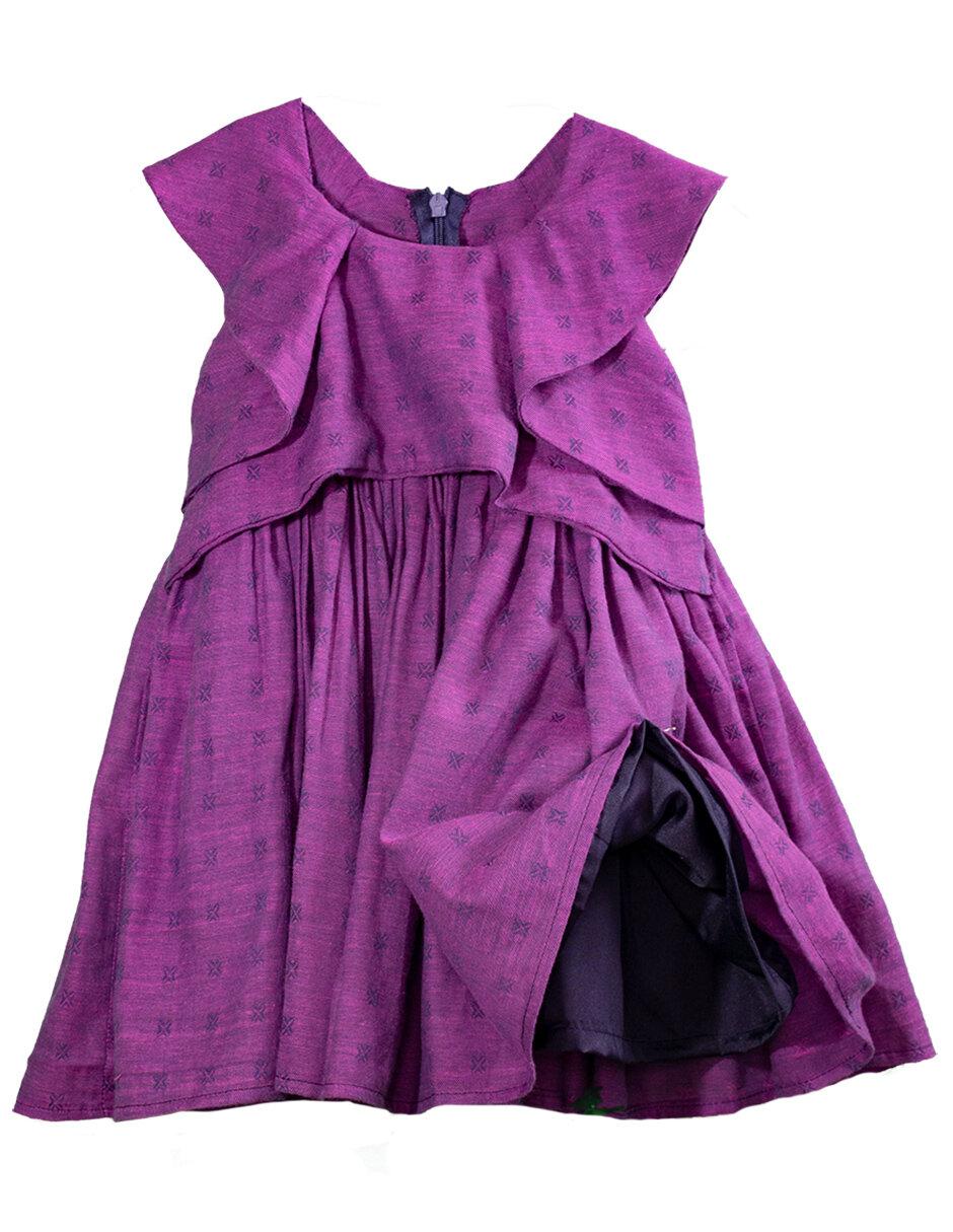 Vestido Carana manga ranglán con cierre para bebé