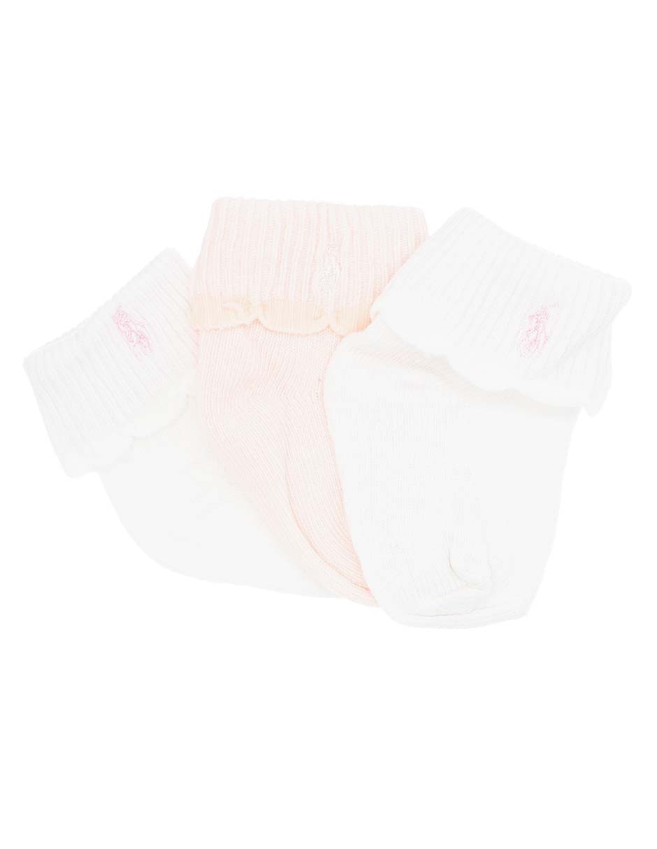 Set de calceta de algodón para niña 3 pares