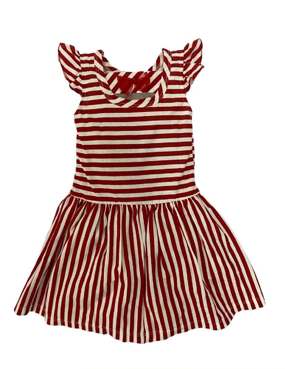 Vestido manga volantes para niña