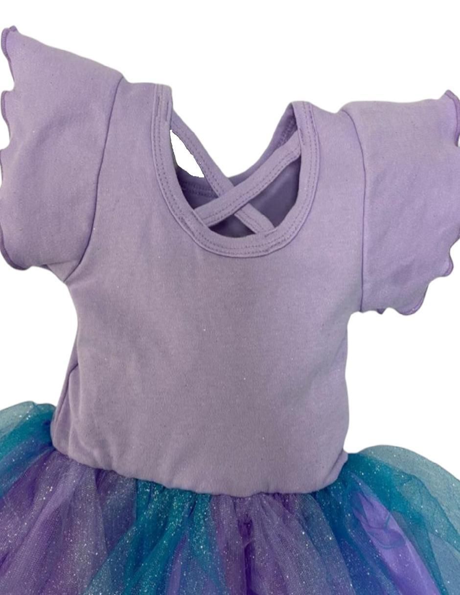 Vestido manga regular para niña