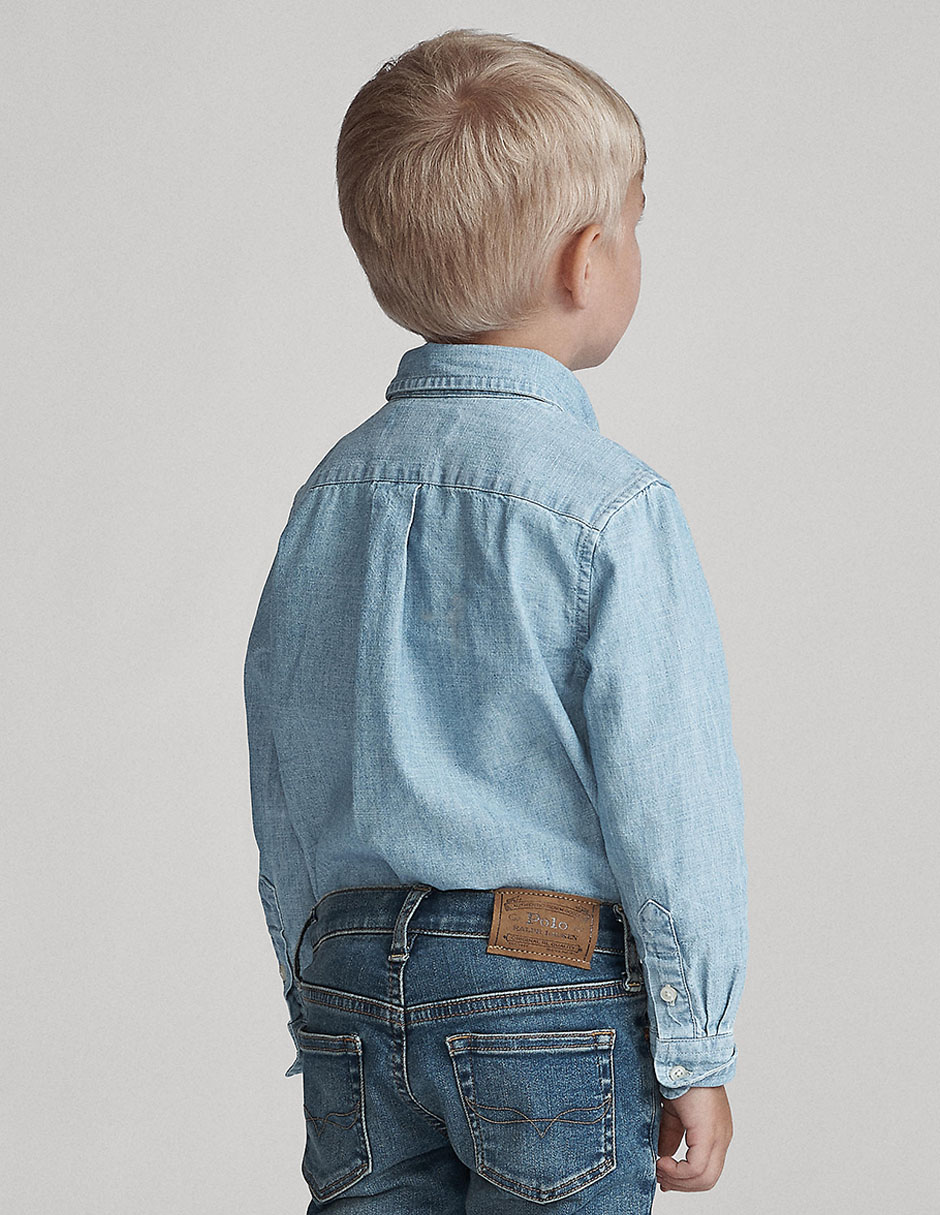 Camisa casual Ralph Lauren de algodón manga larga para niño 2