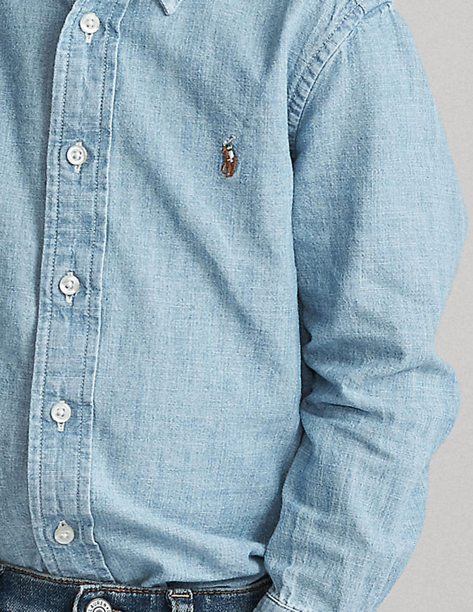 Camisa casual Ralph Lauren de algodón manga larga para niño 4