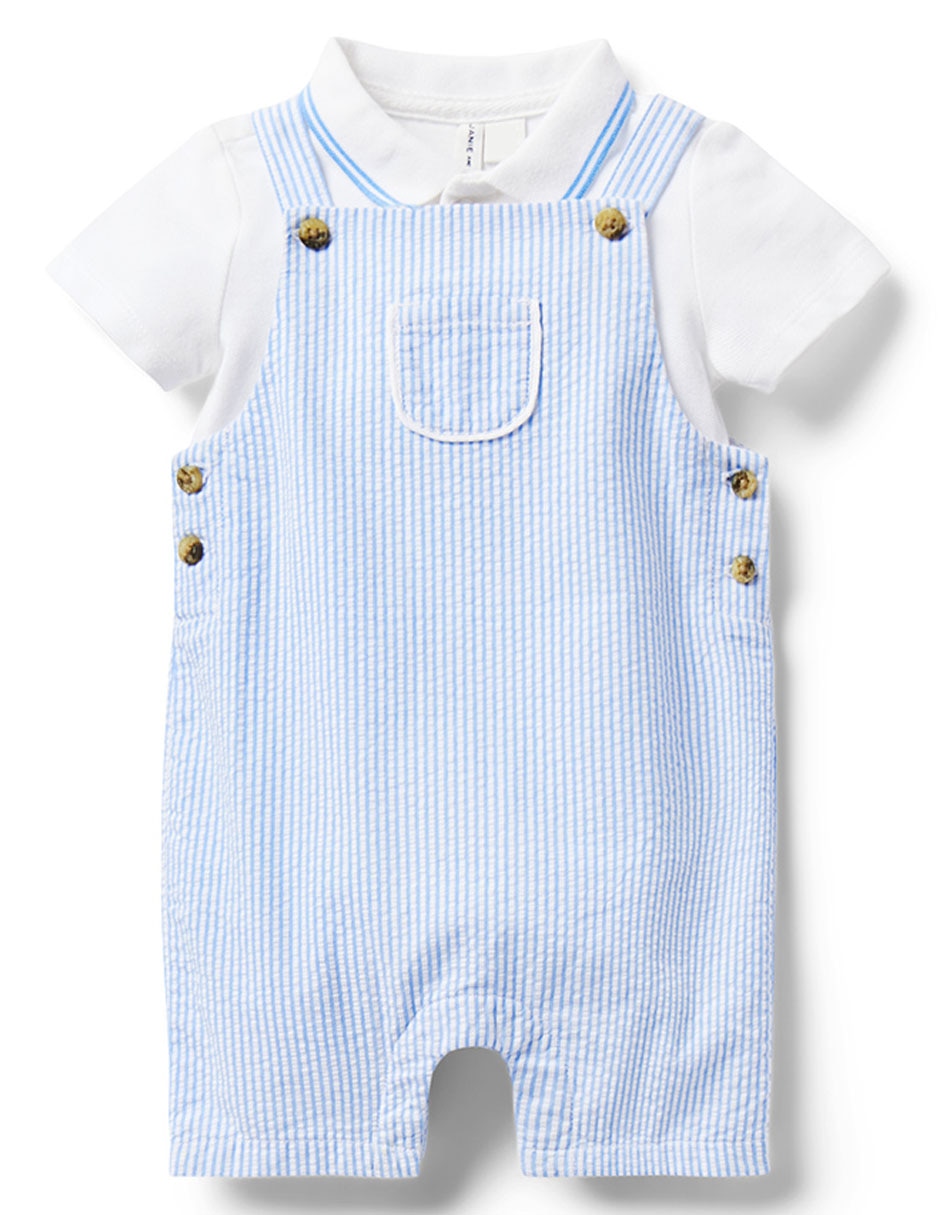 Conjunto overol Janie and Jack de algodon para bebe nino