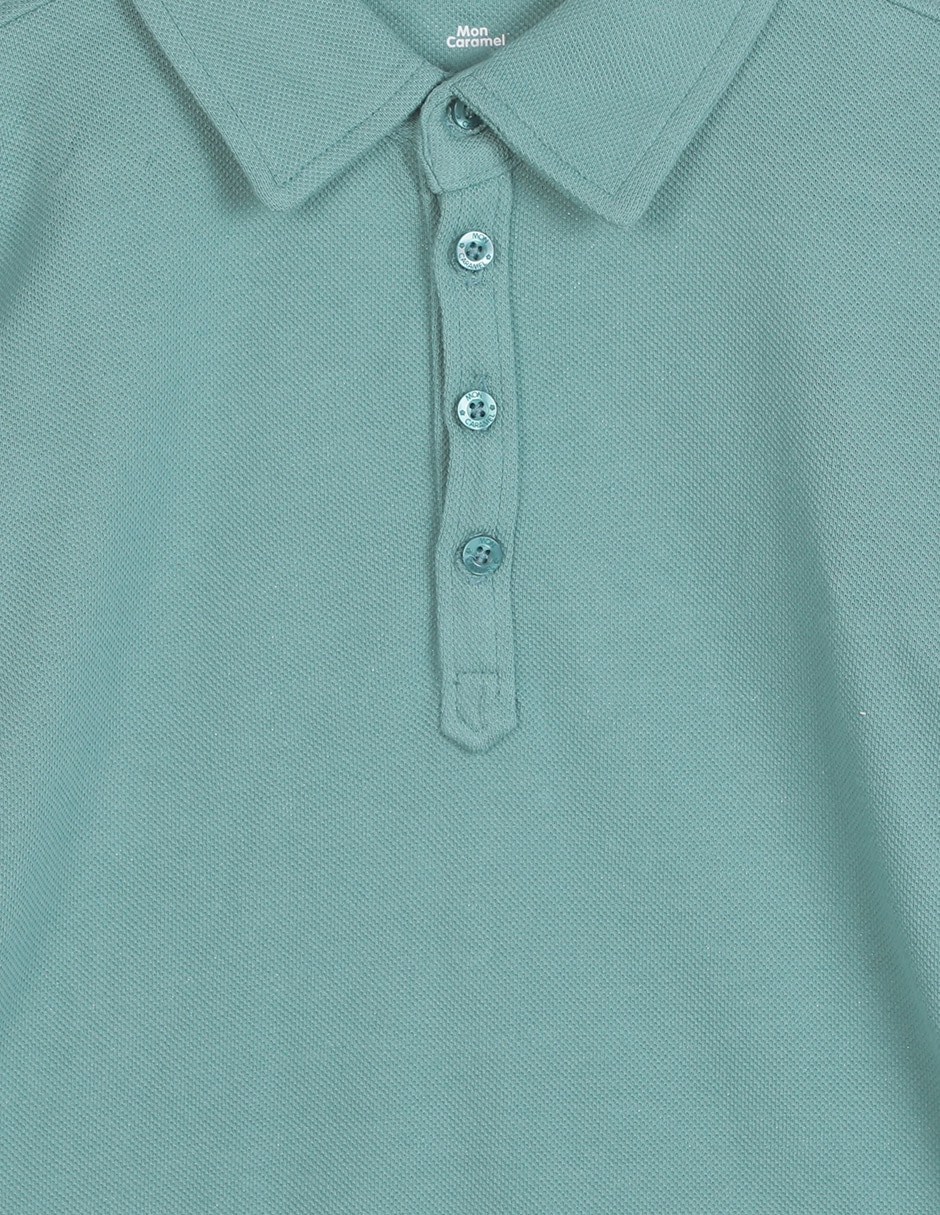 Playera tipo polo de algodón para niña 3
