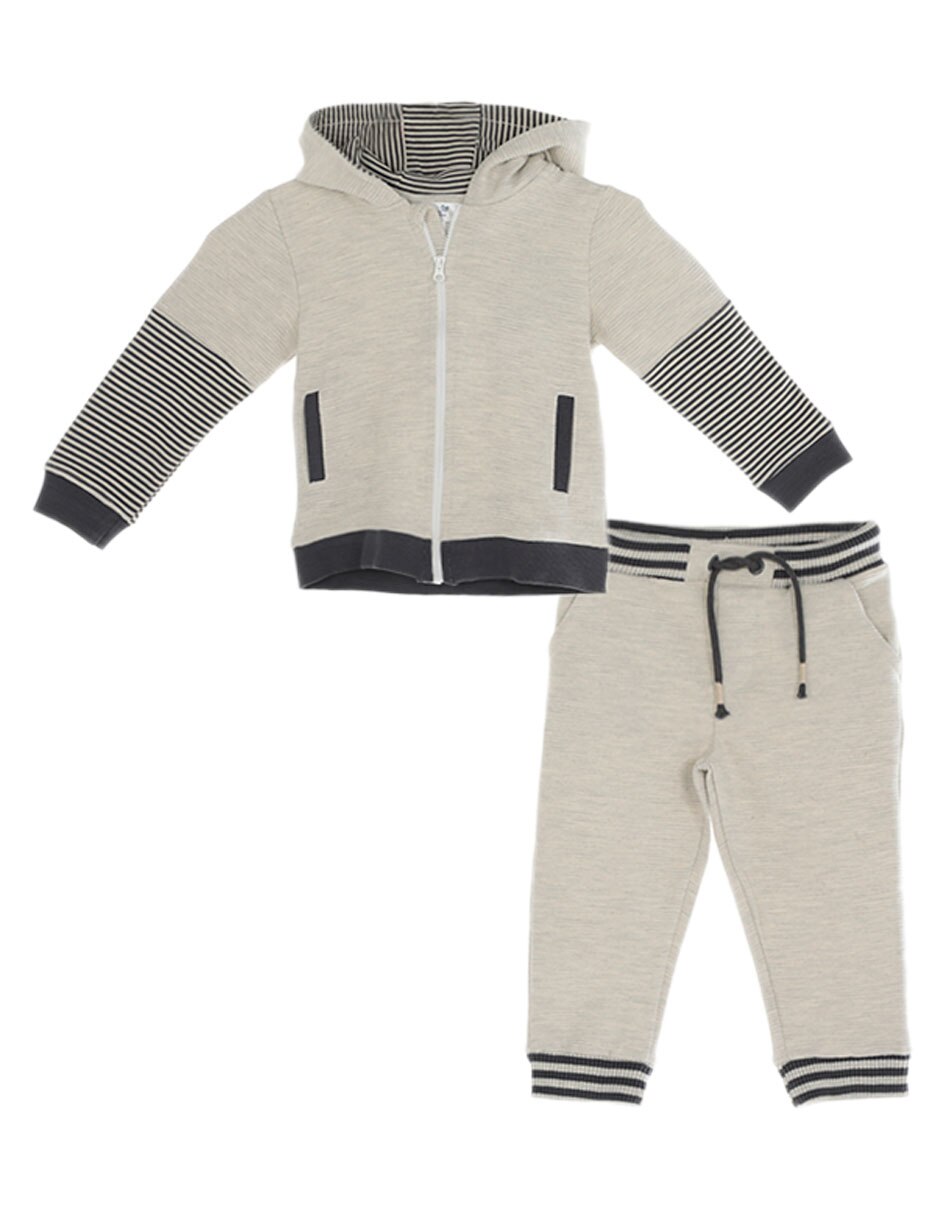Conjunto deportivo regular con jareta para bebé niño 1