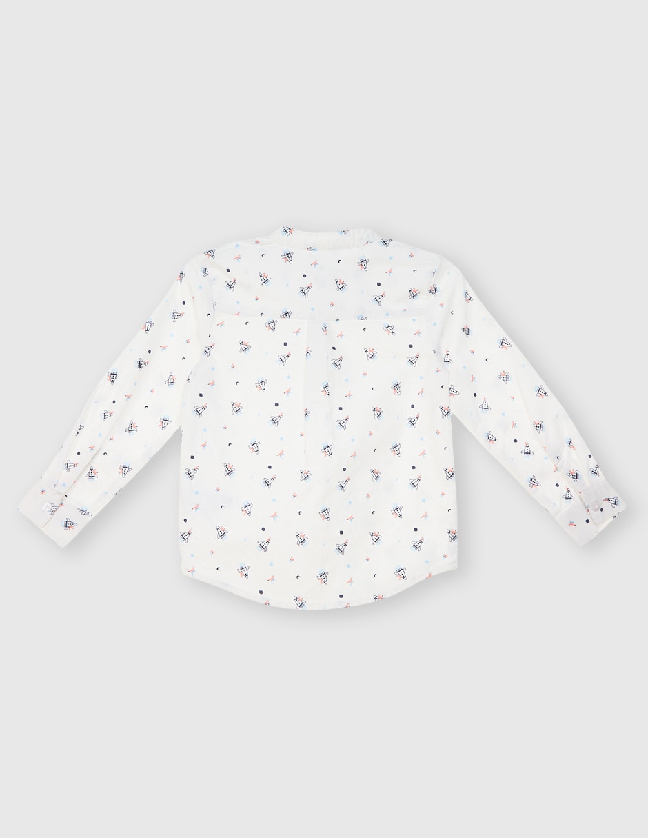 Camisa casual de algodón manga larga para niño 2