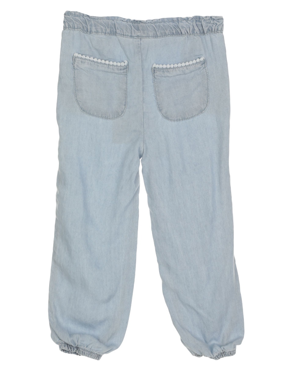 Jeans cargo slim lavado claro para niña 2