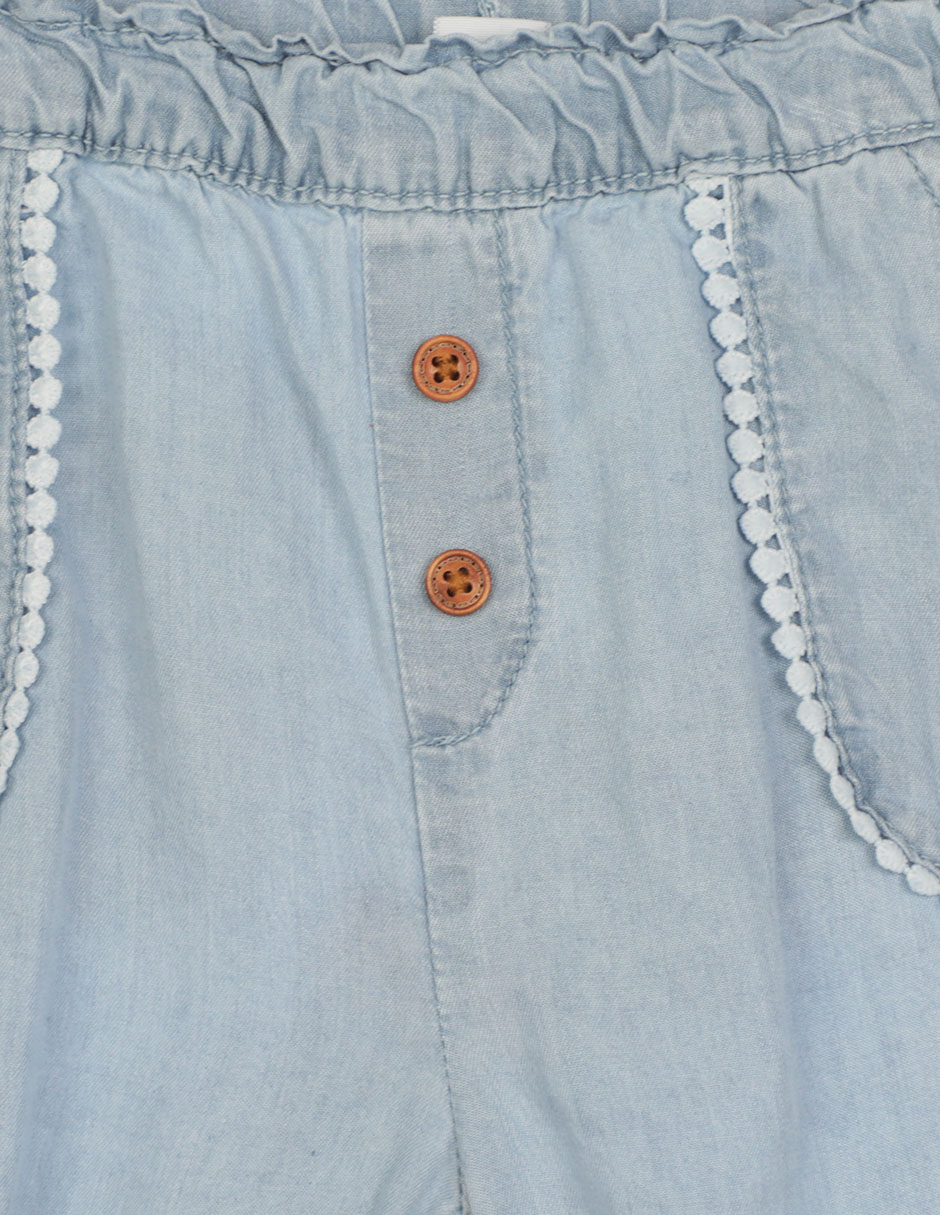 Jeans cargo slim lavado claro para niña 3