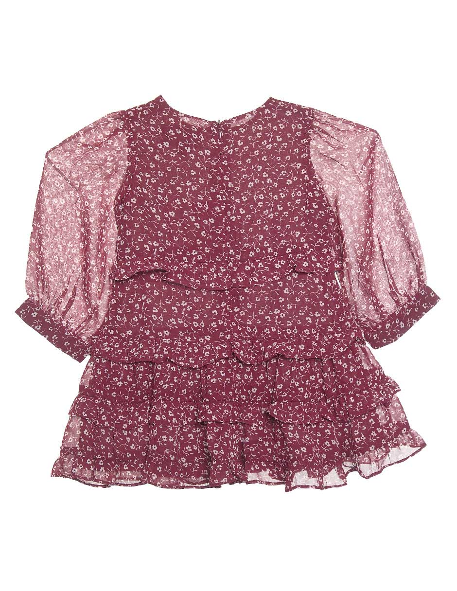 Vestido manga regular para niña 2