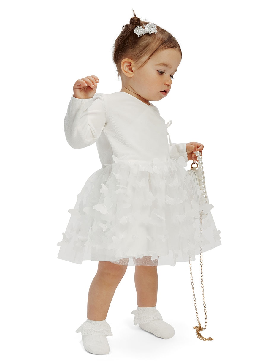 Vestido manga regular para bebé niña 3