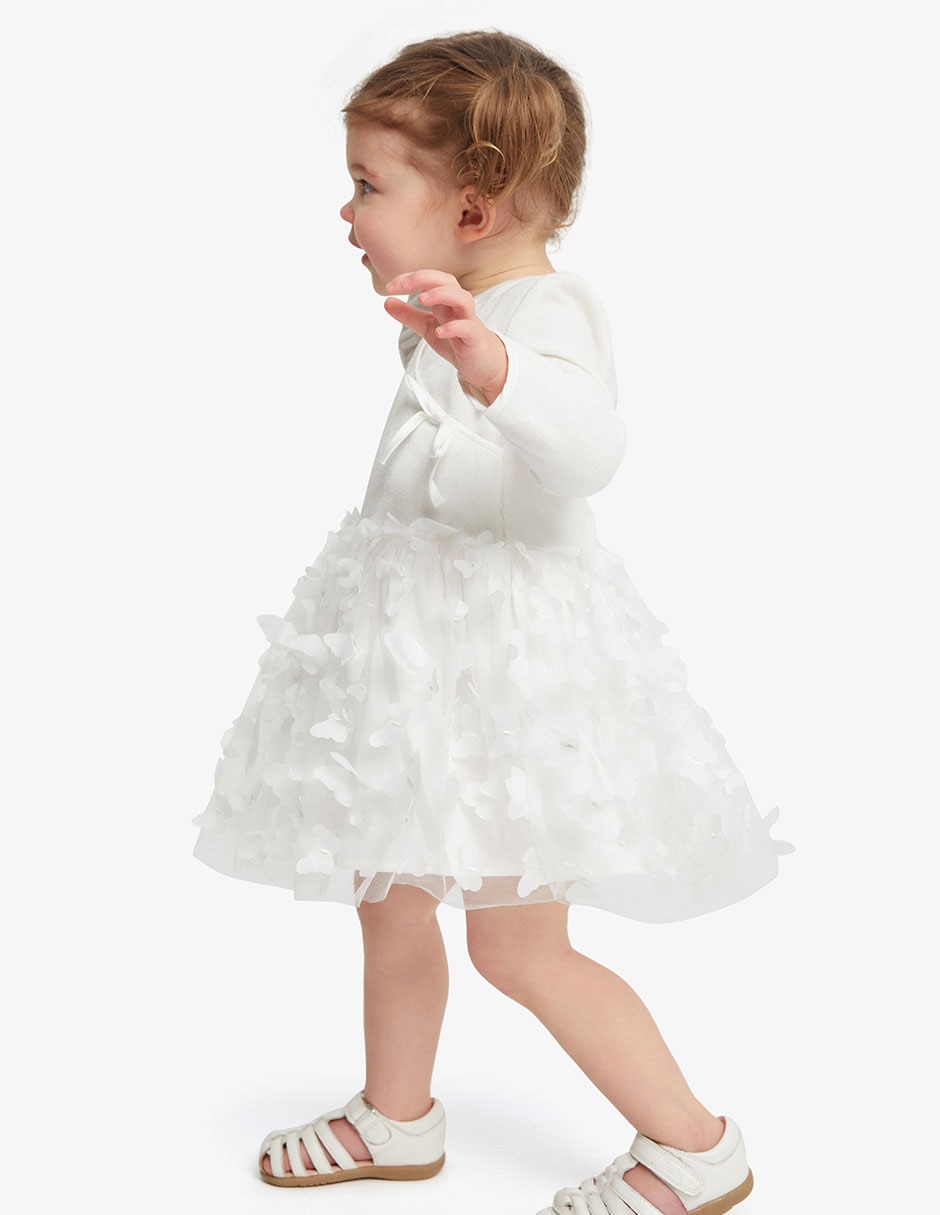 Vestido manga regular para bebé niña 4