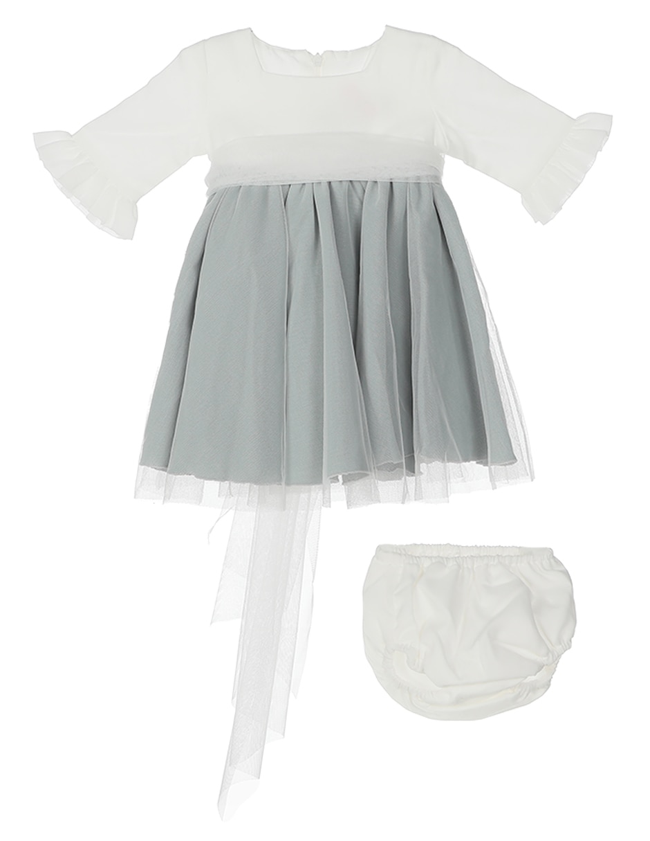 Vestido manga volantes para bebé niña Vestido manga volantes para bebé niña
