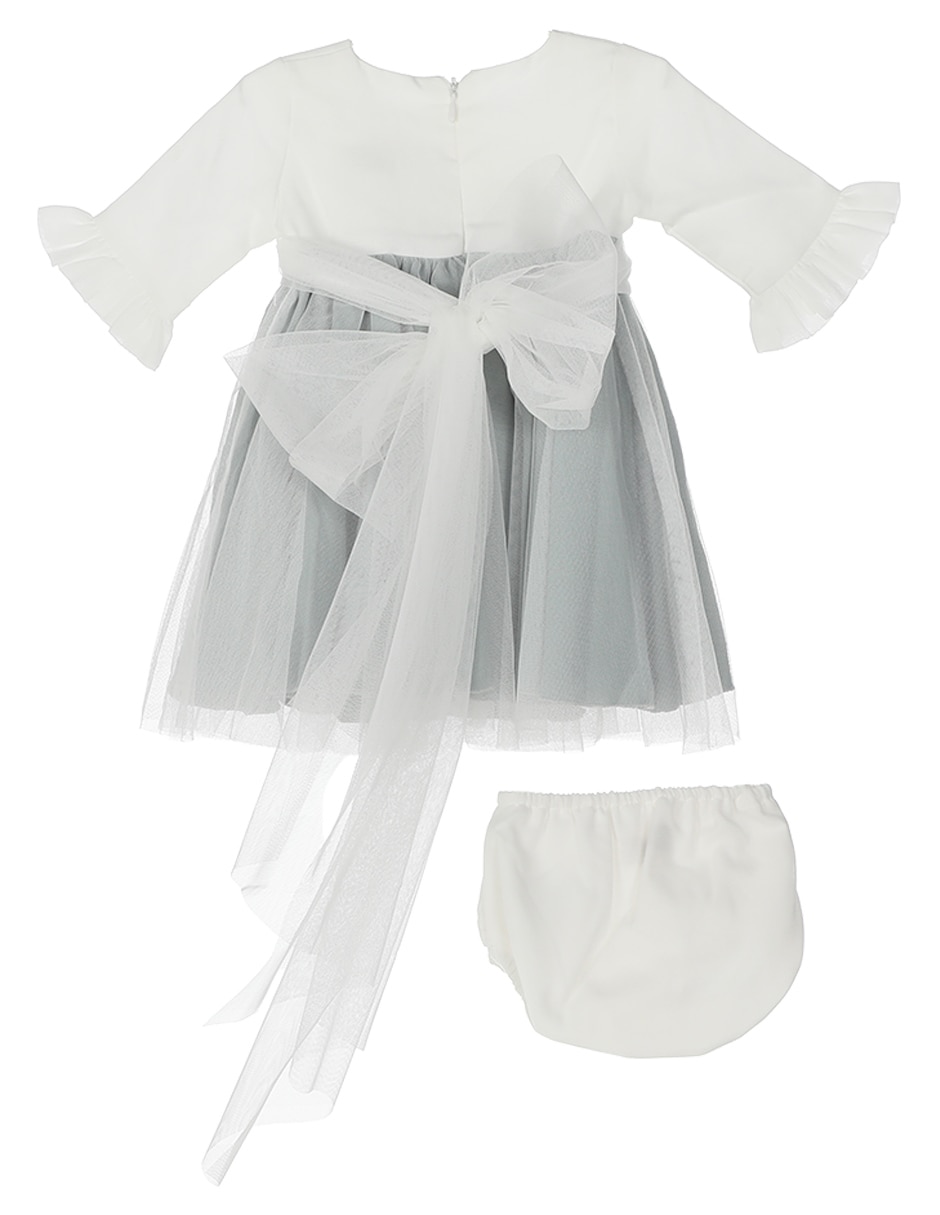 Vestido manga volantes para bebé niña 2