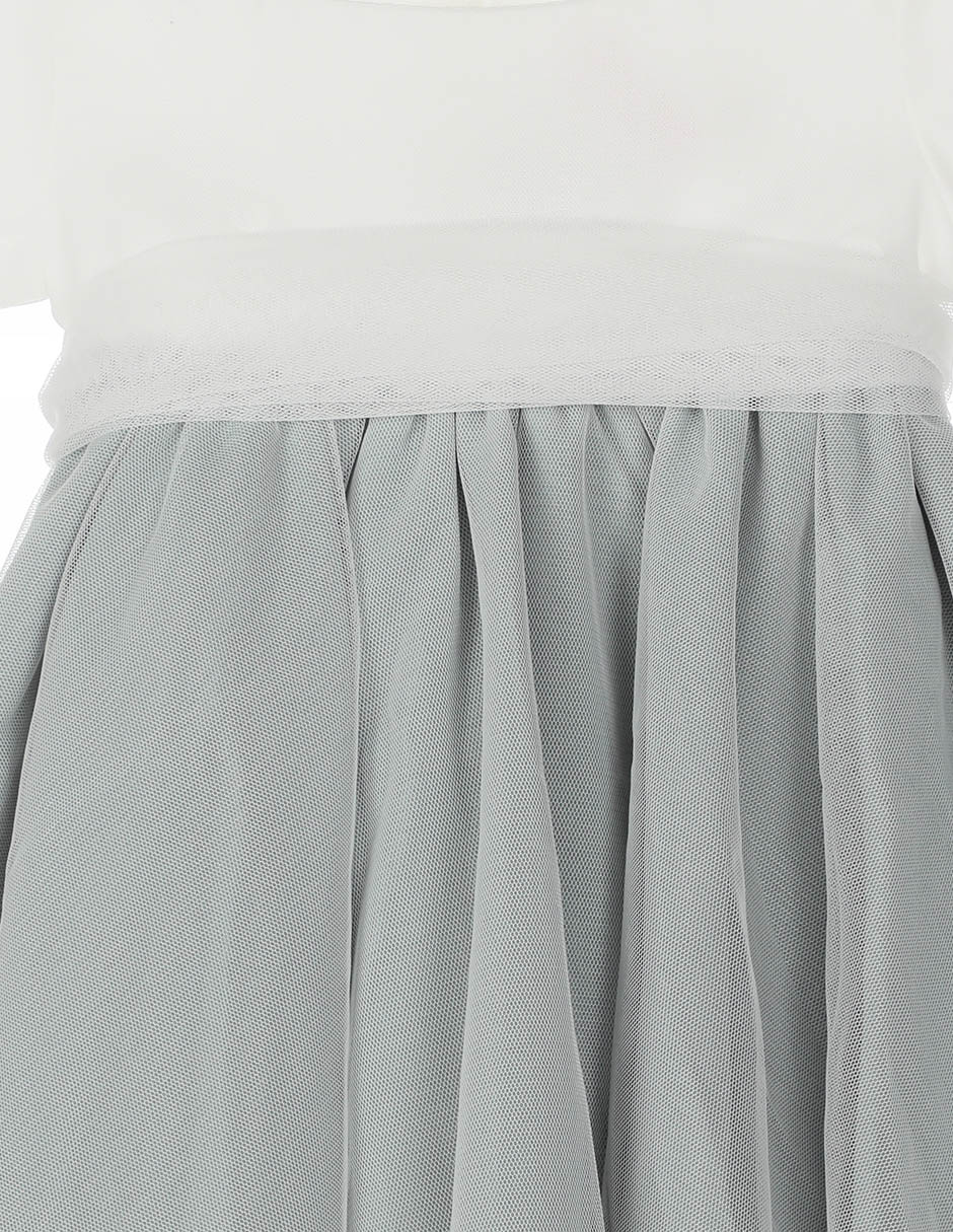 Vestido manga volantes para bebé niña 3