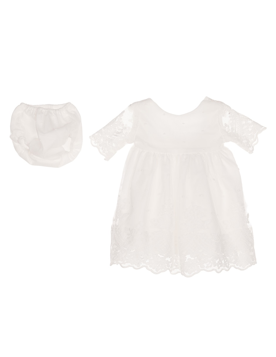 Vestido blusón manga regular para bebé niña