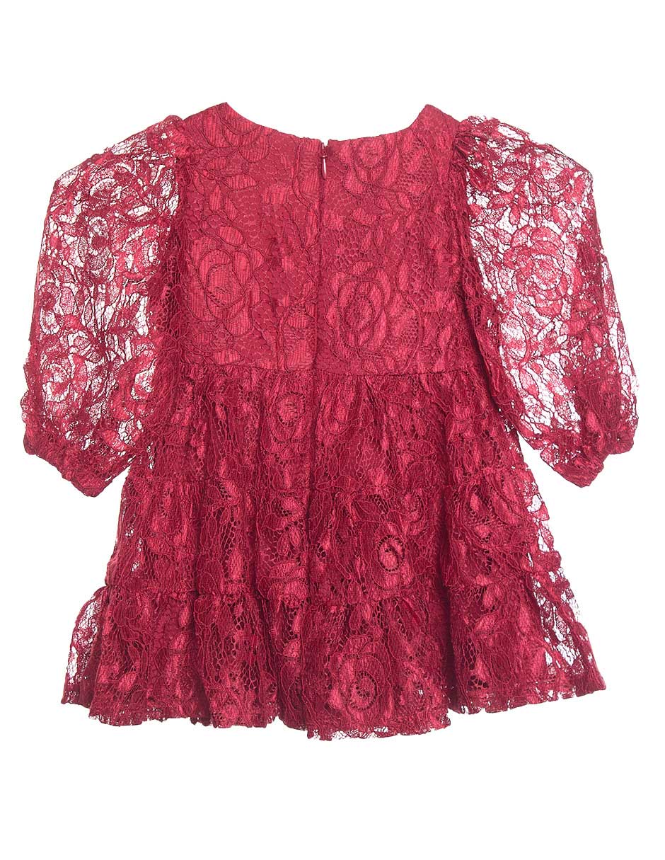 Vestido manga globo para niña 2